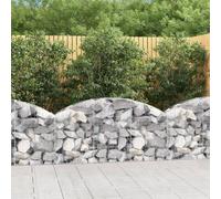 Panier de Gabions Arqué 150x30x80/100 cm Fer Galvanisé Cage Jardin vidaXL
