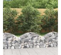 Panier de Gabions Arqué 150x30x80/100 cm Fer Galvanisé Cage Jardin vidaXL