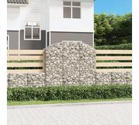 Panier de Gabions Arqué 150x30x80/100 cm Fer Galvanisé Cage Jardin vidaXL