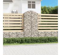 Panier de Gabions Arqué 150x30x80/100 cm Fer Galvanisé Cage Jardin vidaXL
