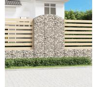 Panier de Gabions Arqué 150x30x80/100 cm Fer Galvanisé Cage Jardin vidaXL