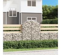 Panier de Gabions Arqué 150x30x80/100 cm Fer Galvanisé Cage Jardin vidaXL