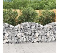Panier de Gabions Arqué 150x30x80/100 cm Fer Galvanisé Cage Jardin vidaXL