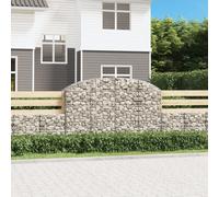 Panier de Gabions Arqué 150x30x80/100 cm Fer Galvanisé Cage Jardin vidaXL