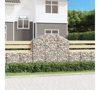 Panier de Gabions Arqué 150x30x80/100 cm Fer Galvanisé Cage Jardin vidaXL
