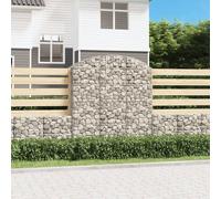 Panier de Gabions Arqué 150x30x80/100 cm Fer Galvanisé Cage Jardin vidaXL