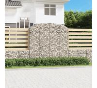 Panier de Gabions Arqué 150x30x80/100 cm Fer Galvanisé Cage Jardin vidaXL