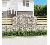 Panier de Gabions Arqué 150x30x80/100 cm Fer Galvanisé Cage Jardin vidaXL
