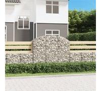 Panier de gabions arqué 150x50x120 140 cm Fer galvanisé Argenté G