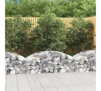 vidaXL Panier de gabions arqué 150x50x40/60 cm fer galvanisé