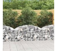 vidaXL Panier de gabions arqué 150×50×60/80 cm Fer galvanisé pour jardin extérieur