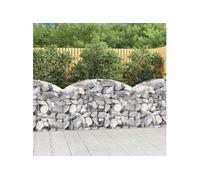 Vidaxl Panier De Gabions Arqué 150x50x80/100 Cm Fer Galvanisé