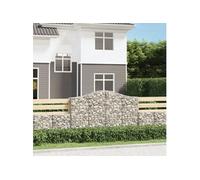 Panier de gabions arqué 200x30x120 140 cm Fer galvanisé