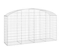 vidaXL Panier de gabion arqué pour pierre – Fer galvanisé – 200×50×100/120 cm