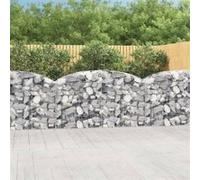 vidaXL Panier de gabion arqué pour pierre – Fer galvanisé – 200×50×100/120 cm
