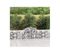 Panier de gabions arqué 200x50x60 80 cm Fer galvanisé