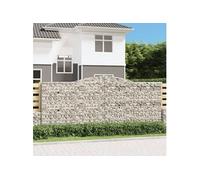 Panier de gabions arqué 400x30x160 180 cm Fer galvanisé