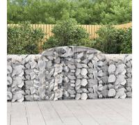 Panier de Gabions Arqué Cage à Gabion Panier à Pierre Fer Galvanisé vidaXL