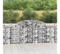 Panier de Gabions Arqué Cage à Gabion Panier à Pierre Fer Galvanisé vidaXL