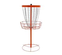 Panier de golf à disque, 24 chaînes, kit de golf à disque portable, support d'entraînement en extérieur, panier de golf mobile, cible en fer pour arrière-cours, parcs, campings
