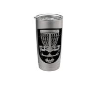 Panier de golf avec chaîne motif tête de mort - Style vintage Gobelet isotherme en acier inoxydable double paroi