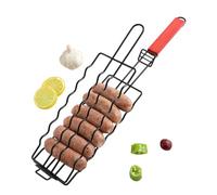 Panier De Gril Barbecue | Accessoires De Barbecue En Acier Inoxydable | Panier À Légumes Et Saucisses Pour Grillade | Pour Cuisson En Extérieur, Camping, Pique-nique, Feu De Camp Et