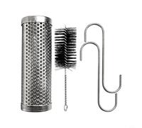 Panier de gril en acier inoxydable pour four à rôtissoire avec cage tubulaire en maille pour la cuisson des noix, des amandes et des grains de café, outil de barbecue d'extérieur (B)