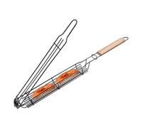Panier de gril pour barbecue, Panier de gril rotatif, Grille anti-adhésive pour Kabob - Brochettes en métal pour brochettes, panier à légumes pour griller les légumes, fruits de mer, viande
