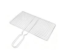 Panier de grill - Panier de barbecue de 38,5 cm, transport portable | Cage à poisson pour Barbecue pliante avec poignée, grille à griller pour poissons, légumes, fête BBQ, Camping en plein air, cuisso