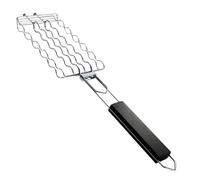 Panier de grillade - Grille en maille métallique pour 6 hot-dogs | Outil de barbecue portable pour poissons, crevettes, légumes, pique-nique, accessoires de barbecue | Durable et facile à utiliser