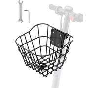 Panier de guidon de scooter avec support 245x215x180mm - Panier de roue avant 9kg - Panier de scooter robuste pour la mobilité et la commodité