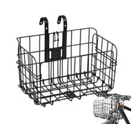 Panier de guidon - Porte-vélos pliable en tissu Oxford, support de vélo en maille robuste, cadre arrière 32,8 x 20 x 20 cm | Panier de courses amovible en métal pour le travail, les trajets et