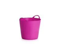 Panier de jardin en plastique de 26 L avec poignées - Durée de vie : 120 kg - Panier à linge rond pour la maison, le jardin, le bâtiment, super solide, multi-usage, nervures de renfort,