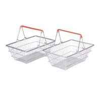 Panier de jouets - Gris - Métal - Mixte - Lot de 2