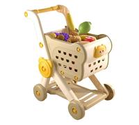 Panier de jouets - Poussette pour enfants, ensemble d'accessoires de cuisine, collection de nourriture fantaisie, jeu d'apprentissage interactif, soutien transat | Preschool Role Game Activity Center