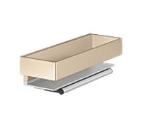 KEUCO EDITION 11 Tablette de douche avec raclette en verre, amovible, 11159030000, Couleur: bronze brossé