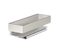 panier de Keuco match0 11159050000 nickel brossé, avec raclette en verre intégrée