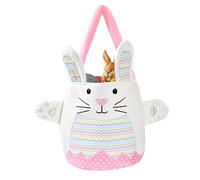 Panier de lapin de Pâques, sacs de chasse aux œufs de Pâques - Sacs de gâterie de lapin réutilisables avec des poignées | Spring Rabbit Egg Hunts Party Supplies, Candy Container for Boys Girls Party