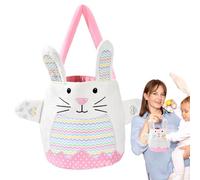 Panier de lapin de Pâques, sacs de chasse aux œufs de Pâques | Tablette de fourre-tout réutilisable avec des poignées | Spring Candy Rabbit Container for Party Supplies, pour envelopper le jeu de chas
