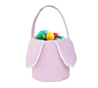 Panier de lapin en peluche pour Pâques, panier en peluche pour la chasse aux œufs | Porte-jouets avec oreilles de lapin et poignée mignon pour garçons filles chasse aux œufs
