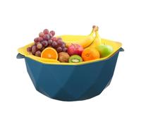 Panier de lavage de légumes 2 en 1 avec poignées doubles, passoire multifonction, panier de lavage de fruits et légumes, panier de drainage de filtre 2 en 1 pour et légumes