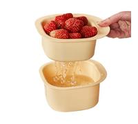 Panier De Lavage De Légumes - Bol De Lavage Des Fruits Avec Insert De Tamis | Panier D'égouttement À Double | Conteneur D'égouttement Pour Légumes, Tomates, Fraises, Raisins, Chefs De Passe-te