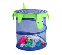 Panier de lavage en filet à rabat, panier de rangement pour jouets de plage, conteneur en maille créatif, pliable, rangement facile pour déchets de cour en tissu - Son design en maille imperméable