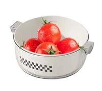 Panier de lavage et passoire à double couche pour légumes et passoire - Bol de lavage pour légumes pour le drainage des pâtes - Passoire polyvalente pour baies, pâtes, pâtes