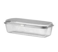 Panier de lave-vaisselle pour petits objets 11x3x5 pouces panier à baguettes de lave-vaisselle en acier inoxydable à mailles fines avec couvercle ustensile remplacement drain rectangulaire en