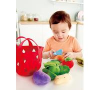 Panier de légumes en tissu rouge TU