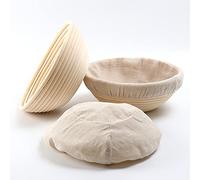 Panier de levain, 2 pièces, en rotin naturel, pour pâte à pain rond 23 x 8 cm