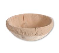 Panier De Lévitation Pour Pain En Osier Rond Avec Doublure 22x8 Cm - Kesper