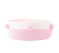 Panier de lit à gratter pour Chat, Corde en Coton, tricoté à la Main, lit de Couchage Durable pour Maison élégante et intérieure (Rose)