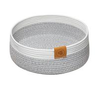 Panier de lit pour animal de compagnie en corde de coton - Pod de repos pour chaton tissé à la main, tapis de salon en peluche douce anti-effondrement, grotte de repos à soutien chaud | Appartement St